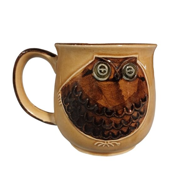 Vintage Owl Mugs Set Of 4 1970s Hard To Find - Picture 3 of 9